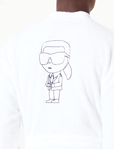 Albornoz Karl Lagerfeld Hombre Ikonik 2.0 de baño con capucha de algodón 5