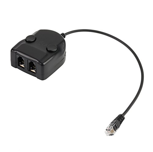 Telephone Training Box Splitter Adapter, Crystal Headset Telephone Training Box Splitter Adapter Volume Control Intelligent Sound Closed for Phone Handsets