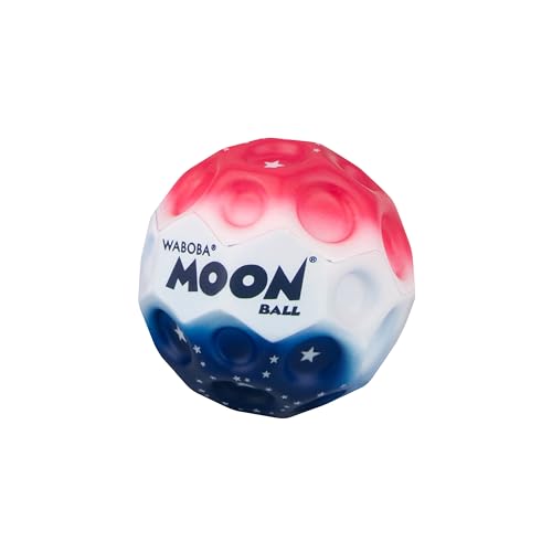 Waboba Moon Ball Stars and Stripes- Hyper Bouncy Ball - All Ages Extreme Bounce and Fun - Perfect for Active Play and Outdoor Games by Waboba - Used condition - US$10.55
