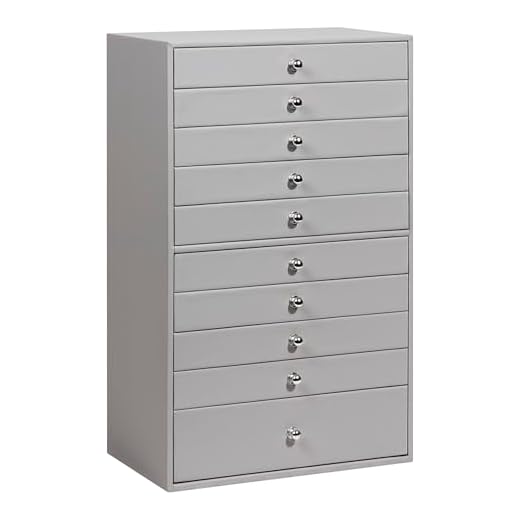 KILHS Schmuckkästchen,Schmuckkasten mit 10 Ebenen,Schmuckaufbewahrung Geeignet für Ohrringe, Ringe, Halsketten, Uhren usw,Geschenk für Ihre Liebsten,Grau