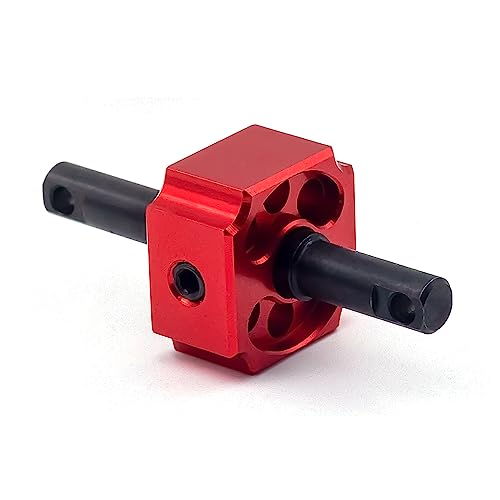 Fesjoy Eje de eje recto Reemplazo del eje recto con bloqueo diferencial de aleación de aluminio para Trax4 Drag Slash 1967 C10 Control remoto Accesorios para automóviles Parte de acción