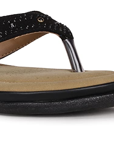 Image of BATA womens DIAMONTE Black Slipper - 5 UK (6716942050)