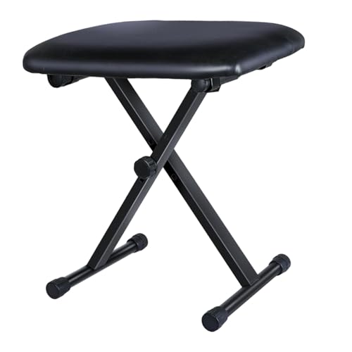Qianly Banc de piano de encadré en X, coussin rembourré, hauteur réglable, chaise de clavier pliable portable pour performances professionnelles - Les Beatles, Paul McCartney, John Lennon, RIngo Starr, George Harrison Qianly Banc de piano de encadré en X, coussin rembourré, hauteur réglable, chaise de clavier pliable portable pour performances professionnelles