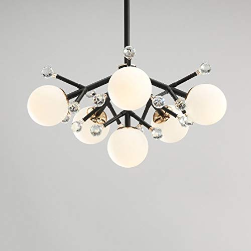 Luminaire suspendu LED noir style Art Deco pour cuisine et loft