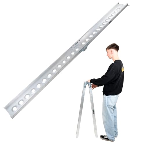 TRUTZHOLM Auffahrschiene klappbar 240 cm Tragkraft 50 kg Alu grau gelocht...