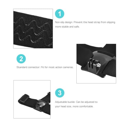 Image of HeadStrap Mount with Screw & Mobile Holder Compatible with All Smart Phones Go pro Hero 9 /8 /7 /6,SJCAM, Yi, & Other Action Cameras (Headstrap Mount)