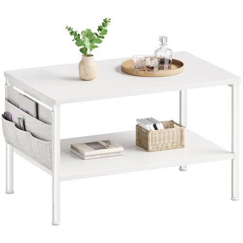 YeTom センターテーブル ローテーブル 一人暮らし ローテーブル 収納付き 幅60cm 層板は調節可能 コーヒーテーブル サイドテーブル ホワイト