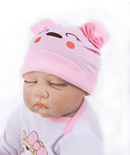 antboat 22 Zoll 55cm Lebensechte Reborn Baby Puppen Mädchen Reborn Baby Silikon Weiches Silikon Neugeborenes… – Bild 5