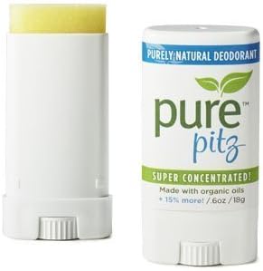 PURE PITZ Natural Deodorant Stick - Organic Deodorant for Women and Men - With Fragrances of Organic Essential Oils - The Clean Answer to Neutralizing Body Odor - 0.6 OZ
