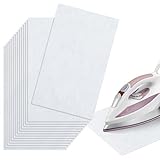 Briwooody 30 Pcs 6 x 10 Inch Hot Iron Cleaner Sheets Faultless Cream Stainless Steel Soleplate Iron Cleaner Kit Lining Cloth