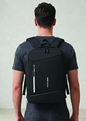 Image of FUR JADEN Anti Theft Number Lock Backpack Bag with 15.6 Inch Laptop Compartment, Organizer Pocket for Men Women Boys Girls (Black)