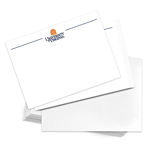 Image of Desert Cactus University of Virginia Notecards 10 Pack Stationery Cardstock Cavaliers UVA Wahoos Includes Envelopes Memo Party Thank You (Notecard 1b)