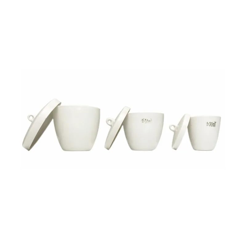 High-Temperature Ceramic Crucibles with Lid - Pack of 10, 25ml, 30ml, 50ml, 70ml, Chemical Resistant Lab Supplies(30ml)