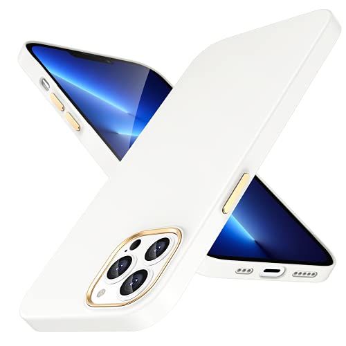 CAFELE Coque Antichoc pour iPhone 13 Pro Max[6.7"] Mate,4 Revêtements Protection Militaire Case PC étui Rigide Mince[Doublure Douce,Découpes Précises] 0 Empreinte Digitale,Résistante Rayures[Blanc] Cover