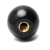 5Pcs 1/3' Threaded Ball Knobs, 1 1/4' Dia Ball Knob Female, 5/8' Thread Depth, 1/16' Thread Pitch, 2/5' Thread Dia Female Thread, Black Bakelite Handle Thermoset Ball Knob Lawn Mowers