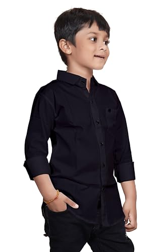Image of Sky Pearl Boys Spread Collar Casual Full Sleeve Shirt