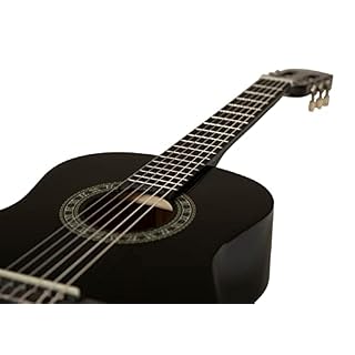 ‘Stretton Payne’ Guitare GAUCHERS Acoustique Classique 3/4 Pack – Noire – Avec Housse et Accordeur électronique et… - Les Beatles, Paul McCartney, John Lennon, RIngo Starr, George Harrison 'Stretton Payne' Guitare GAUCHERS Acoustique Classique 3/4 Pack - Noire - Avec Housse et Accordeur électronique et… – Image 7