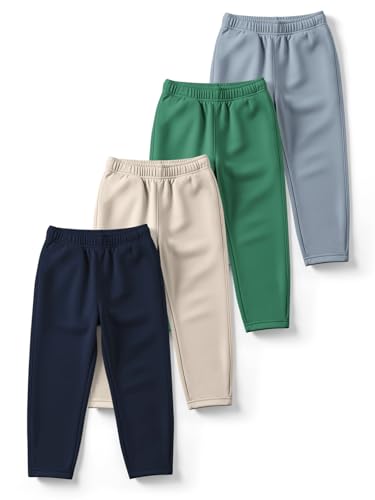 Image of HELLCAT Trendy Solid Cotton Blend Regular Fit Track Pant for Boys - Pack of 4