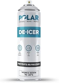 Polar De-Icer Spray 500ml - Fast Acting & Prevents Re-freezing - Ideal For Car Windscreens, Mirrors, Headlights, Locks & Gates - Melts Ice and Frost Quickly - Packaging May Vary