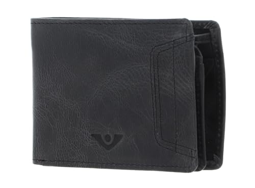 Portefeuille XS Voi City Cowboy Pea en cuir noir pour homme et femme