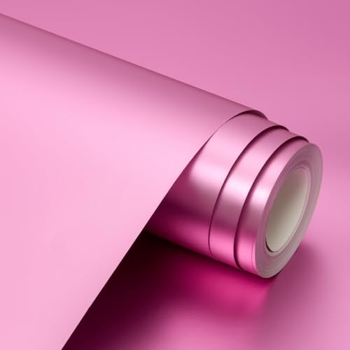 Papel de regalo mate oro rosa de 12 m: Rollo de papel de regalo brillante de 43 cm para San Valentín, cumpleaños, bodas y regalos.