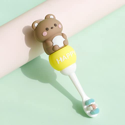Waserce Coral Oral Toothbrushes Cartoon Children's Toothbrush Letter Xiong Wangen Hair Toothbrush Baby Single Pack Children's Soft Hair Toothbrush Electric Brush Teeth #TOP1