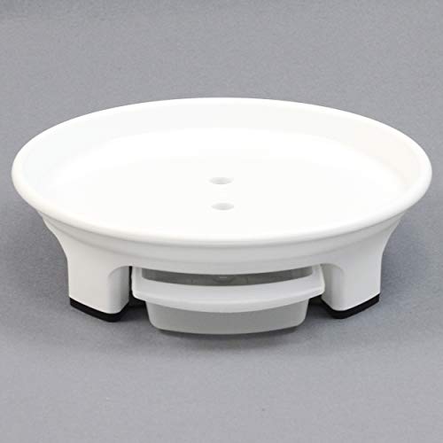 CHUNGUN EX-9 Inch Wide Plant Saucer Heavy Duty Hold up to 200 lbs/Flower Pot Stand/Indoor, Outdoor Plant Saucer (EX-9.0/in-8.0 Inch,White)