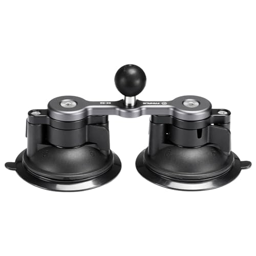 FANAUE Twist Lock Saugnapf Basis mit 1-Zoll-Kugel-Adapter kompatibel mit RAM Mount B Größe Doppelsockelarm & Fahrrad Motorrad Telefonhalterung, Auto-Handyhalterung Basis Anwendbar auf Autozubehör usw