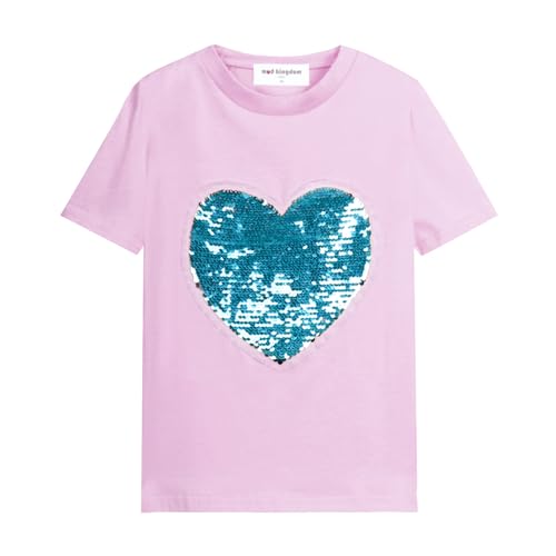 Image of Mud Kingdom Girls Boys Independence Day T-Shirt Fashion Sequins 4th of July Top Summer American Flag 2-9Y