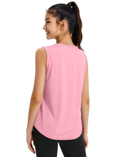 Image of JOCMIC Girls Tank Tops Quick Dry Athletic Sleeveless Shirts UPF50+