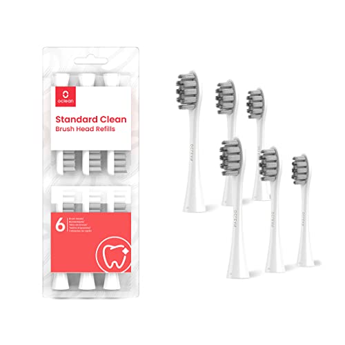 Oclean W06 Têtes De Rechange Pour Brosse A Dents , Compatibles Avec Tous Toutes Les Poignées Electriques Oclean, Approuvés Par La FDA (Lot De 6) - Blanc Cover