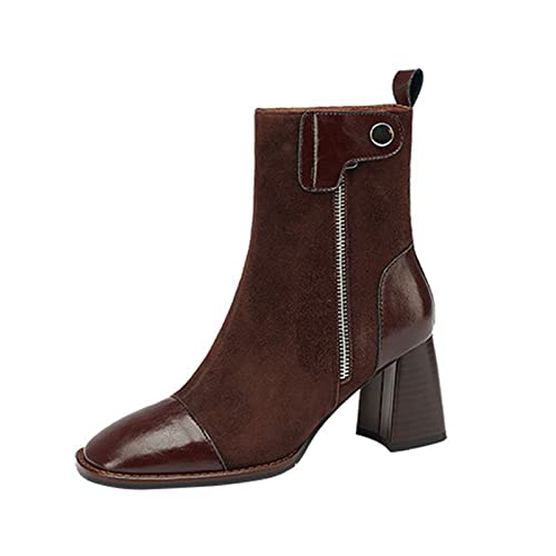 Bottes de mode à fermeture éclair avec talons pour femmes