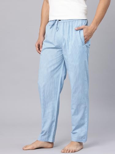 Image of Majestic Man Men's Pure Cotton Small Checks Lounge Pyjama | Comfort Fit | 3 Pockets | Front Zip Closure