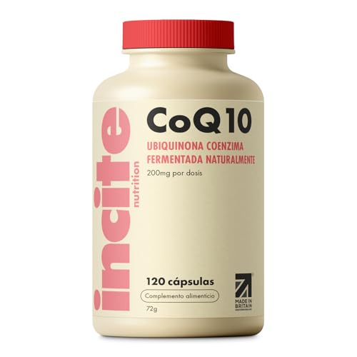 Incite Nutrition Cápsulas de Coenzima Q10. 120 Cápsulas de CoQ10 ...