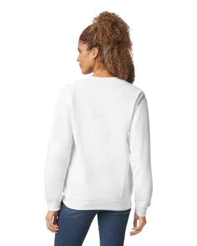 Image of Gildan Men's Heavy Blend Crewneck Sweatshirt - Large - White