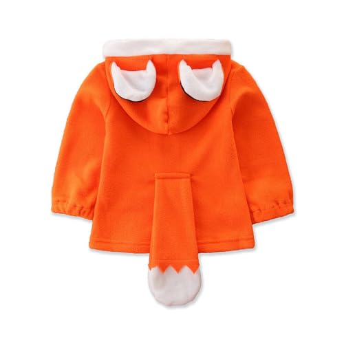 RUKOSU Unisex Baby Boys Girls Fox Hooded Sweatshirt Toddler Hoodies Pullover Tops with Pockets Warm Winter Clothes2