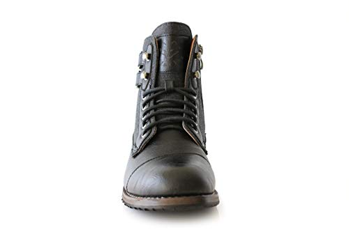 Image of Polar Fox Men's Casual Cap-Toe Ankle Boot Collection | Lace-Up Work, Combat, and Chukka Styles