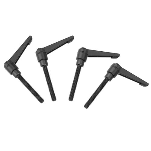 Pissente 4PCS Adjustable Fixing Handle Metal Machine Knobs, Adjustable M8 Clamping Lever, Stainless Steel Handle for Machinery Equipment (Screw Length 16MM)