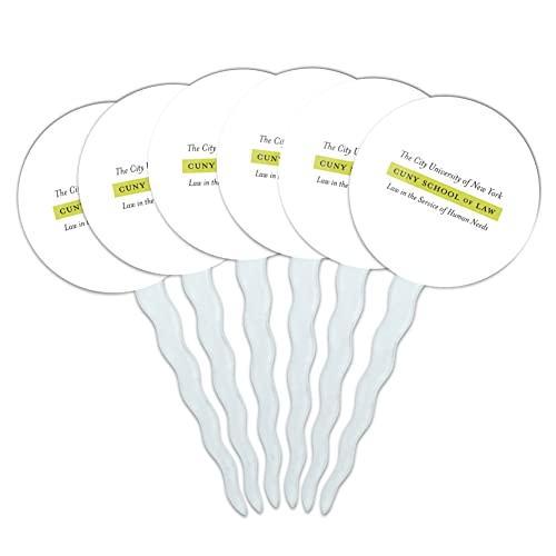 CUNY School of Law Primary Logo Cupcake Picks Toppers Decoration Set of 6