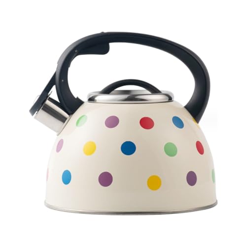 OZBMA Hervidor de Agua para Estufa, Tetera de Acero Inoxidable con Silbato, hervidor de Agua portátil, Jarra de Acero Inoxidable, Tetera de Camping para Cocina de Gas (2,5 litros)