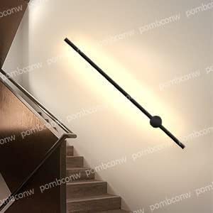 Kinkiety Led Z Długimi Taśmami Wewnętrzna Lampka Nocna Nowoczesna Nordycka Lampa ścienna Proste Tło Liniowa Oprawa ścienna Kinkiet Do Sypialni Dekoracja Nocna Ciepłe światło, 55inch