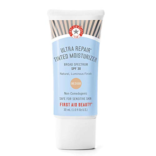 First Aid Beauty Ultra Repair Tinted Moisturizer with SPF 30, Colloidal Oatmeal and Hyaluronic Acid, 1.0 oz. – Medium