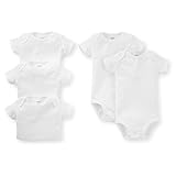 Carter's Unisex Baby 5-Pack S/S Bodysuits - White - 12 Months