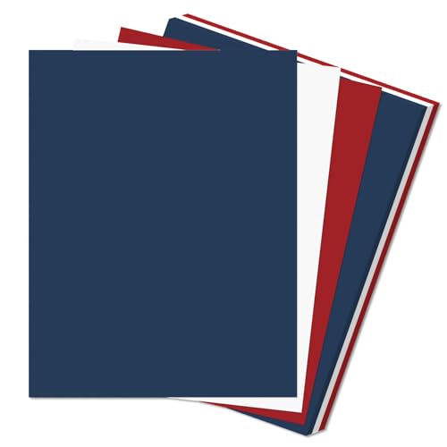 30 Sheets Patriotic Cardstock 8.5x11 White Red Blue Card Stock Craft Paper for 4th of July Decorations
