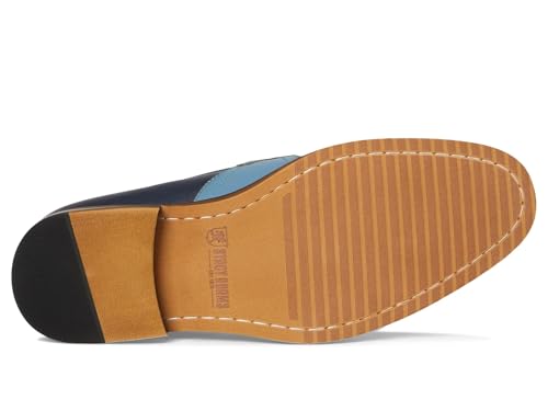 Stacy Adams Men's Prichard Penny Slip On Loafer, Navy Multi, 143