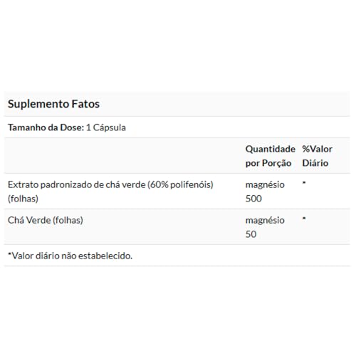 Extrato de Chá Verde 500mg Swanson 60 Caps Importado