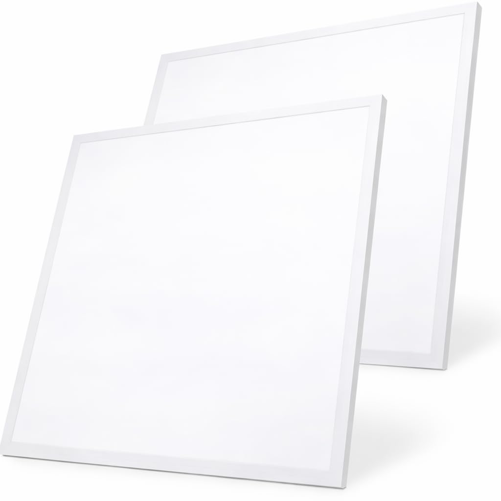 M Ledme - Pack de 2 Panel LED 60X60 cm 42W, Blanco Frío 6000K,4200 lumenes, Driver Incluido, Empotrable, Ideal para oficinas. Fácil de montar. LM5314.