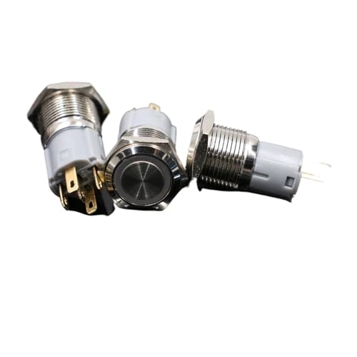 Interrupteur 16mm autobloquant étanche IP avec LED fixe 6V