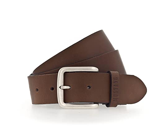 Ceinture en cuir pour homme large 40 mm Mustang noir marron taille W80 ajustement 80-115 cm