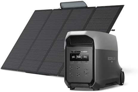 （20:00時点） EcoFlow DELTA 3 Ultra ポータブル電源 3072Wh+400Wソーラーパネル 3072Wh 大容量 2.6時間満充電 リン酸鉄リチウムイオン電池 10年長寿命 定格出力 瞬間最大7200W 防災 家庭用 アウトドア用 車中泊 UPS機能 アプリ遠隔操作 純正弦波 高耐久/防災/非常用電源/電気代節約